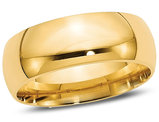 Men's 14K Yellow Gold 8mm Comfort Fit Wedding Band Ring